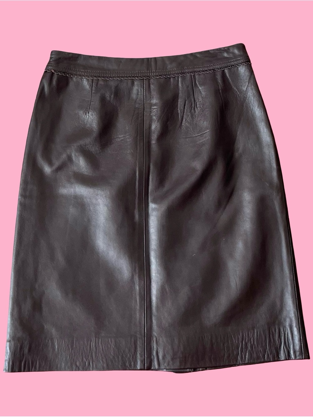 Jaclyn Smith Leather Pencil Skirt